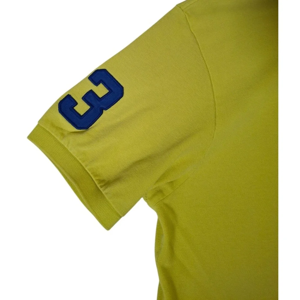 Polo Ralph Lauren Polo Shirt Men's XL Yellow Big Pony #3 Patch